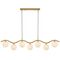 ORTON 7 LIGHT PENDANT ANTIQUE GOLD
