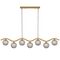 ORTON 7 LIGHT PENDANT ANTIQUE GOLD