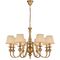 SIEDEL 8 LIGHT PENDANT W/SHADE