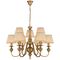 SIEDEL 9 LIGHT PENDANT W/SHADE