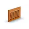 Cover With Emboss Louver 800 x 300mm Orange RAL2000