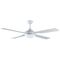 Ceiling Fan 52" White with 4 Easy Fix Blades & LED Light | Energy Efficient | Indoor & Outdoor Use by Fantech