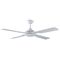 Ceiling Fan 52" White with 4 Easy Fix Blades & LED Light | Energy Efficient | Indoor & Outdoor Use by Fantech