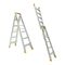 Dual Purpose Aluminium Ladder | 1.8-3.3m Adjustable Height | 180kg Load Capacity | Heavy Duty by Gorilla Hartman
