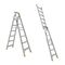 Dual Purpose Ladder 7 Step | 150kg Load Capacity | Pro-Lite Aluminium | 2.05 - 3.74m by Gorilla Hartman