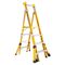 Adjustable Height Platform Ladder 2.1-2.4m | 150kg Load Capacity | Fibreglass Construction | Safety Handrail by Gorilla Hartman