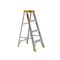 Single Sided A-Frame Ladder 4 Step | 150kg Load Capacity | Lightweight Aluminium | 1.15m Height by Gorilla Hartman