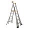 Adjustable Height Platform Ladder 1.5-2.4m | Heavy Duty 180kg Capacity | Aluminum Construction | Safety Handrail by Gorilla Hartman