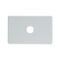 Grid Plate 1 Gang - White