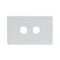 Grid Plate 2 Gang - White