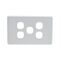 Grid Plate 5 Gang - White