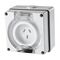3 Pin Flat Industrial Socket 10A