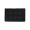 AVOL Power Point 6 Gang Single Pole | 250VAC 10A | Black | Horizontal