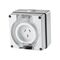 3 Pin Flat Industrial Socket 15A