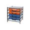 Rolacase 4 Drawer Frame Unassembled With 2x WATRC001 And 2x WATRC002 Cases