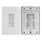 Flat Brush Bristle Cable Wallplate | Durable Plastic | Conceals Wall Openings | Neutral Finish | by Dicker Data