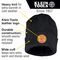 Heavy Knit Hat, Black, Leather Logo