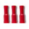 Crimp Terminal Pre-Insulated Bullet Receptacle 4mm 0.5-1.5mm² Red 50 Pack