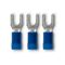 Crimp Terminal Pre-Insulated Fork 3.7mm Cable 1.5-2.5mm² Blue 100 Pack