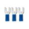 Crimp Terminal Pre-Insulated Fork 4mm Cable 1.5-2.5mm² Blue 10 Pack