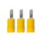 Crimp Terminal Pre-Insulated Flat Blade Length 10mm Cable 4-6mm² Yellow 50 Pack