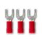 Crimp Terminal Pre-Insulated Fork 4mm Cable 0.5-1.5mm² Red 100 Pack