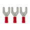 Crimp Terminal Pre-Insulated Fork 6mm Cable 0.5-1.5mm² Red 100 Pack