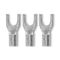 Crimp Terminal Non-Insulated Fork 3.7mm Cable 0.5-1.5mm² 100 Pack
