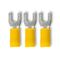 Crimp Terminal Pre-Insulated Fork 4mm Cable 4-6mm² Yellow 50 Pack