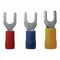 Crimp Terminal Pre-Insulated Fork 4mm Cable 0.5-1.5mm² Red 10 Pack