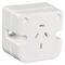 HPM 10A 4 Flat Pins Plug Base White