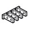 Rear terminals (8) - for DPX 1250/1600 - short - incoming or outgoing - 4P