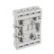 Flat rear terminal mounting base - for DPX³ only - 4P