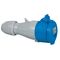 Mobile socket P17 - IP44 - 200/250 V~ - 16 A - 2P+E