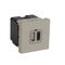 Arteor™ - 1 USB Type-A + 1 USB Type-C charging socket 3 A / 15 W 230 V - 5 V= - 2 modules - Champagne