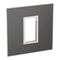 Arteor™ - British standard plate square version 1 module - Brushed Metal - Black