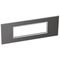 Arteor™ - British standard plate square version 6 modules - Brushed Metal - Black