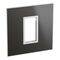 Arteor™ - British standard plate square version 1 module - Reflective Metal - Black