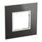 Arteor™ - British standard plate square version 2 modules - Reflective Metal - Black
