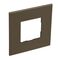 French and German standard plate square version 2 modules - dark bronze