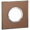 Arteor™ - British standard plate round version 2 modules - Brushed Metal - Pink Champagne