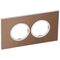 Arteor™ - British standard plate round version 4 modules - Brushed Metal - Pink Champagne