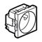 Arteor™ - Socket - French - 2P+E shuttered - 10/16 A - 2 modules - White