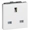 Arteor™ - Socket - BS 1363 - 13 A - 2P+E - 2 modules - White