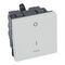 Arteor™ - 1-way double pole switch - with indicator 20 AX 250 V~ - 2 modules - Soft Alu