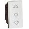 Arteor™ - Curtain switch - centre retract - 1 module - White