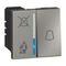 Hotel bedroom call indicator - lamp+bell push - 2 modules - magnesium