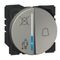 Hotel bedroom call indicator - lamp + bell push - 2 round modules - magnesium