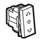 Arteor™ - Curtain switch - centre retract - 1 module - Magnesium