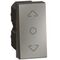 Arteor™ - Curtain switch - centre off - 1 module - Magnesium